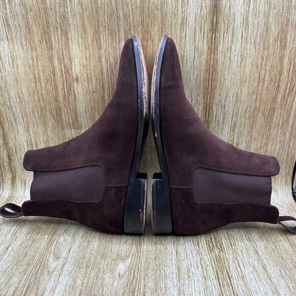 Fugashin Pour‎ Story Et Fall Chelsea Boots Men's Size 9 EU 42 Brown Suede Shoes - Picture 7 of 10